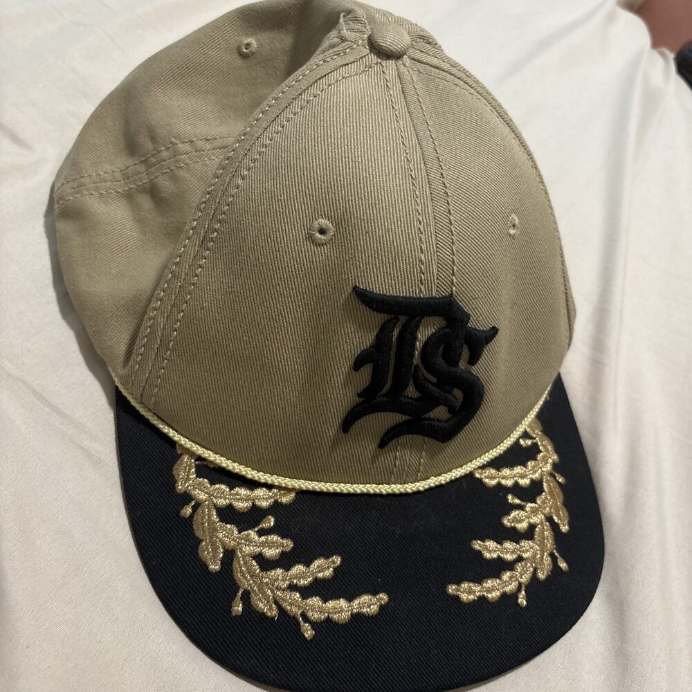 Denim & Supply Ralph Lauren Gothic D Two-Tone Snapback Hat with Gold Embroidery